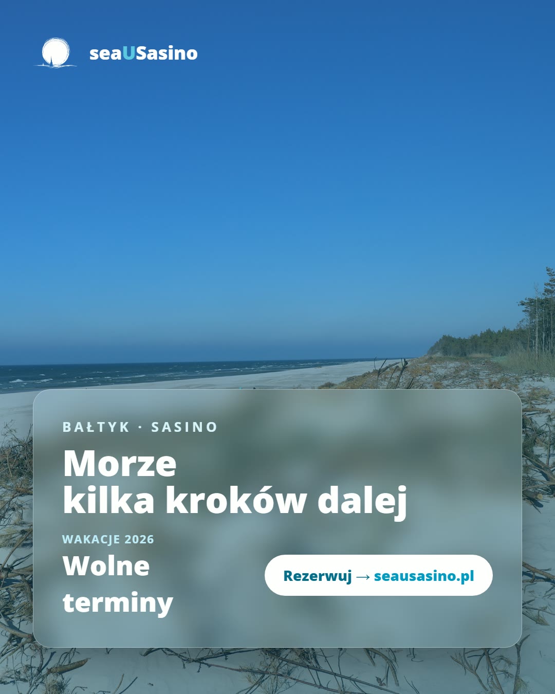 SeaUSasino — domy nad morzem w Sasinie, wolne terminy na długi weekend